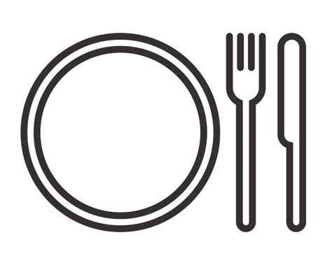 Restaurant Sign With Plate Fork And Knife Vector Image