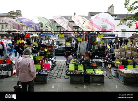 Market stalls at Skipton Market , Yorkshire , UK Stock Photo - Alamy