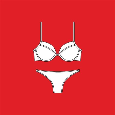 Premium Vector Lingerie Underwear Panties Bra Bustiers Drawn Vector