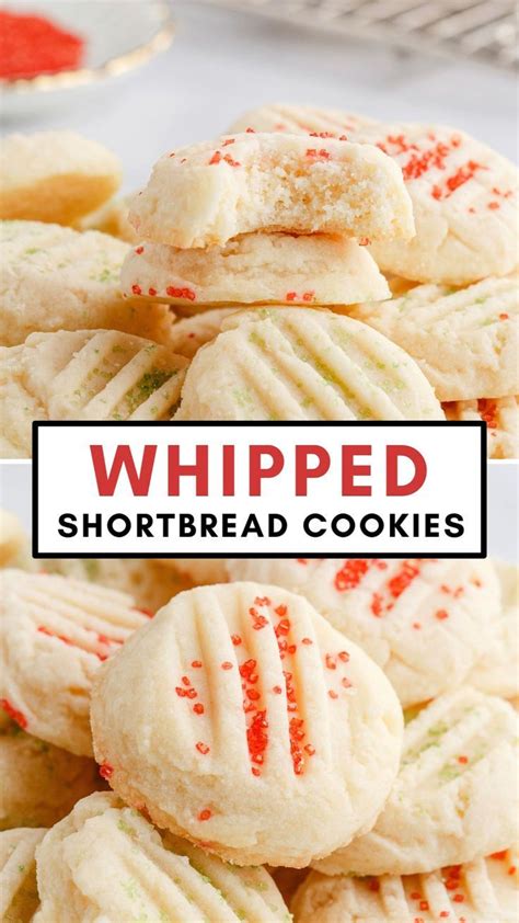 Easy Whipped Shortbread Cookies [video] Whipped Shortbread Cookies Butter Shortbread Cookies