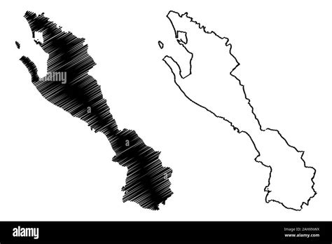 La Contea Di Valona Repubblica Di Albania Mappa Illustrazione