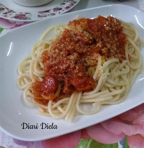 Diari Diela Spaghetti Bolognese Yang Mudah