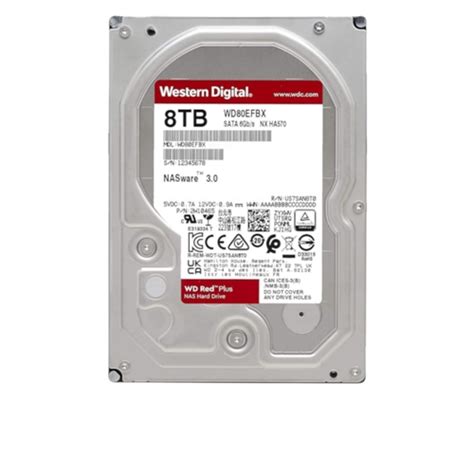 HD WD NAS Red Plus Hard Drive 8TB SATA III 256MB 3 5 7200RPM WD80EFBX