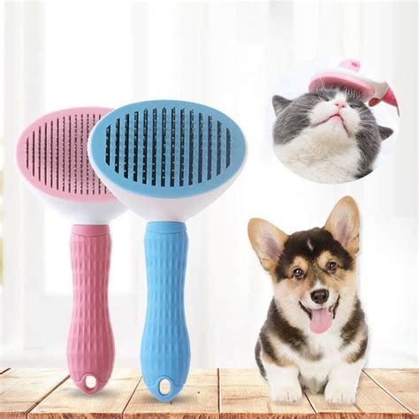 2x Brosse Chiens Chats Autonettoyante Brosse Poils Morts Pour Chat