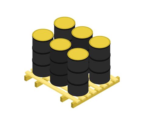 Premium Vector Isometric Oil Barrels