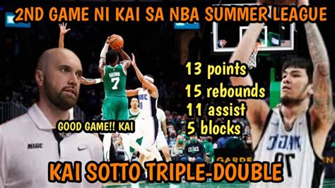 Magandang Performance Ang Pinakita Ni Kai Sotto Nag Triple Double