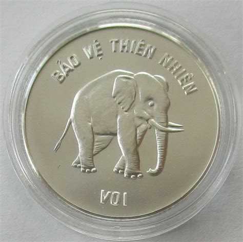 Vietnam 100 Dong 1986 Tiere Elefant Mago Muenzen 89 00