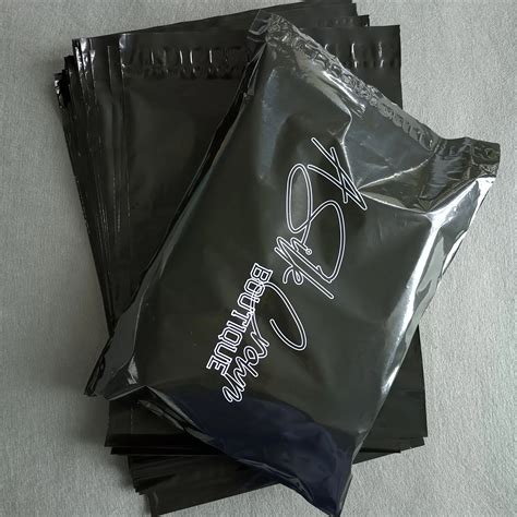 Self Seal Eco Friendly Biodegradable Poly Black Apparel Postage Express