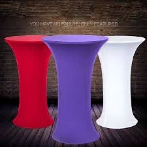 36 X 42 Inch Highboy Round Base Spandex Fitted Table Cloths