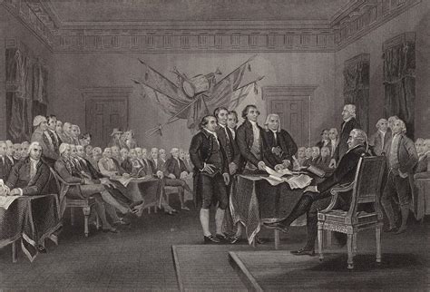 The Declaration Of Independence Drawing By American School Pixels