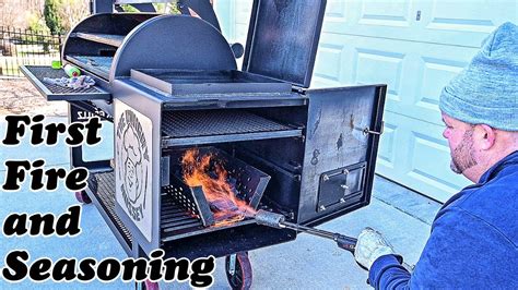 How To Season An Offset Smoker First Fire On The New Lone Star Grillz