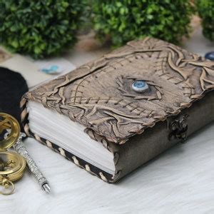 Hocus Pocus Handmade Leather Journal Blank Spell Book Of Shadows Hocus