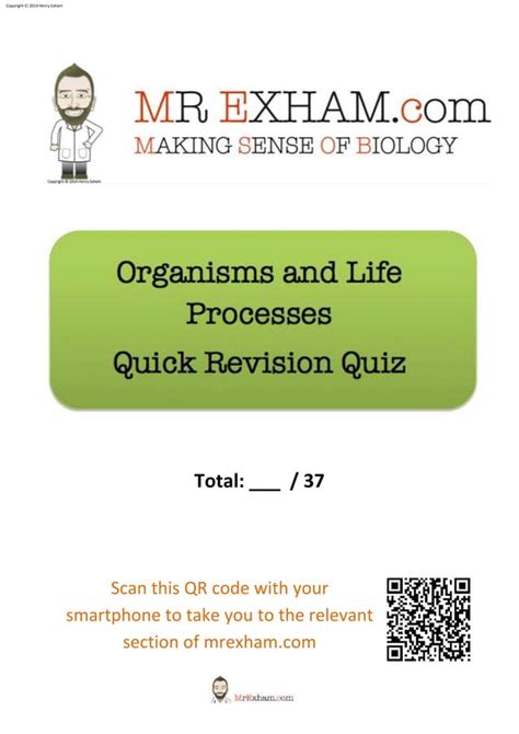 Igcse Biology Revision Quiz Organisms And Life Processes Pdf