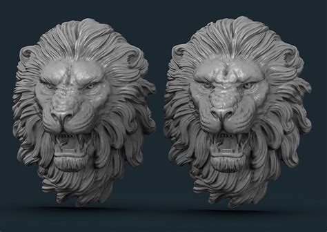 Lion Head 3D Model 3D Printable CGTrader