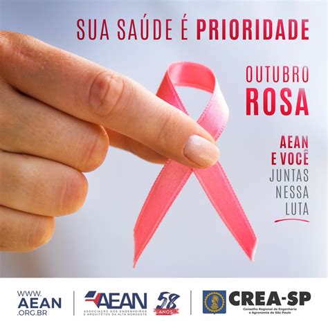 Outubro Rosa Aean E Crea Sp Apoiam Campanha Prevenção E Diagnóstico