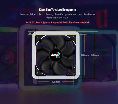 Aerocool Edge X Cm Argb Led Fan Hub Uzaktan Kumanda