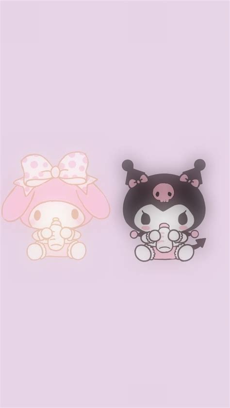 🔥 Free Download Kuromi And My Melody In Hello Kitty Iphone Wallpaper By