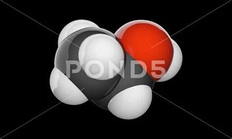 Structural chemical formula and molecular structure of Ethanol ...