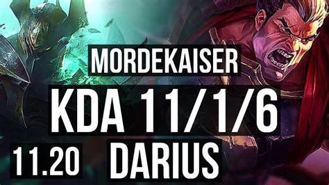 Mordekaiser Vs Darius Top 11 1 6 6 Solo Kills Dominating Rank 14