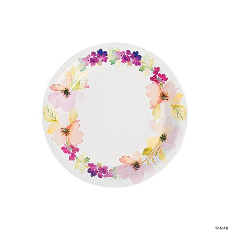 Garden Party Floral Paper Dessert Plates 8 Ct Oriental Trading