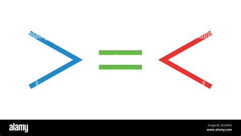 Símbolo Menor Que Mayor Que E Igual En Matemáticas Símbolos De