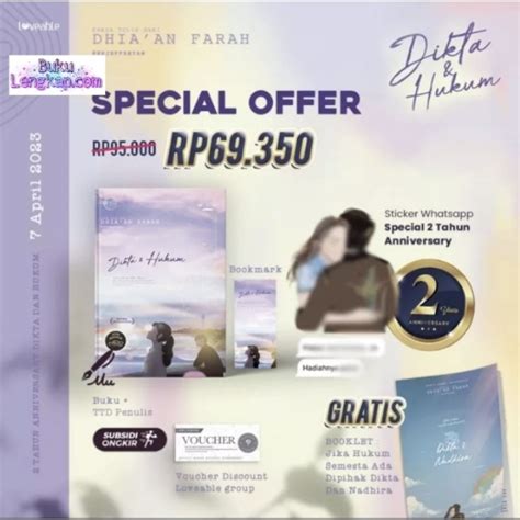 Jual Buku Novel DIKTA HUKUM Dhia An Farah Original Shopee Indonesia