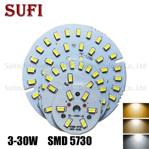 3W 5W 7W 9W 12W 15W 18W 21W 30W 36W LED 전구 램프 SMD5730 조명 보드 Led 램프 패널