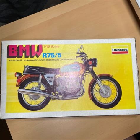 Bmw R75 5 Motorcycle 1 16 Scale Model Kit Missing Parts No Decals Ebay