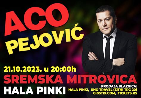 Aco Pejović Koncert u oktobru u Sremskoj Mitrovici Ozon Media