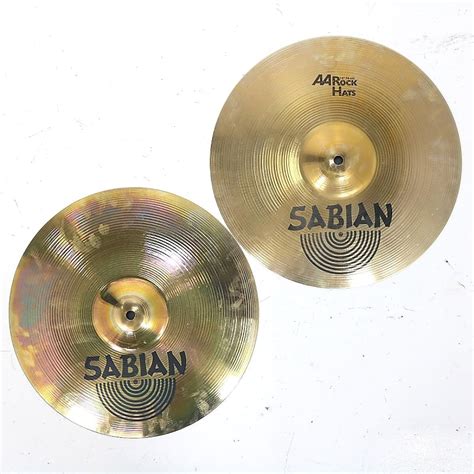 Sabian 14 AA Rock Hi Hat Cymbals Pair 1985 2001 Reverb