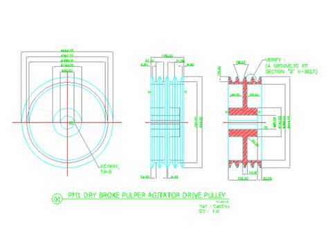 Agitator Drive Pulley Dwg Drawing Thousands Of Free Cad Blocks