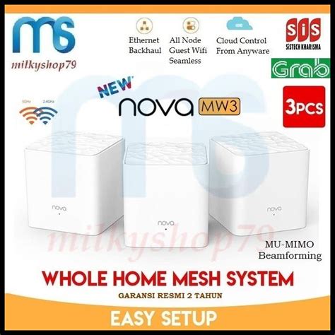 Jual Tenda Nova Mw3 Isi 3 Tenda Mw3 Whole Home Mesh Wifi System