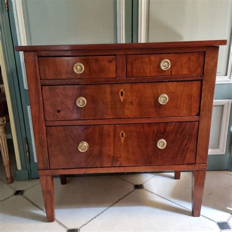 Petite Commode Directoire En Noyer Ecritoire Antiquites Poidras