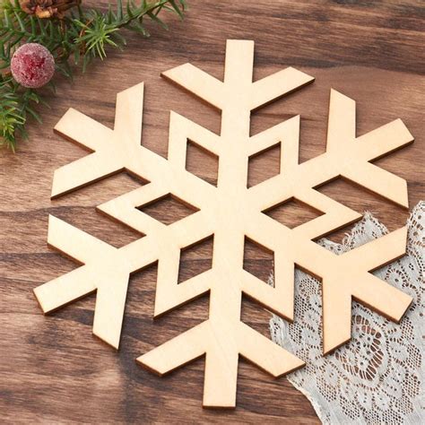 79 Ea Unfinished Wood Snowflake Wood Snowflake Diy Snowflake