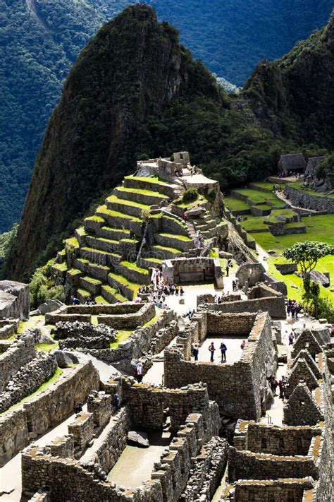 Machu Picchu A Cidade Antiga Nos Andes Peru Do Inca Imagem De Stock