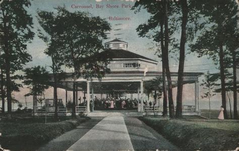 Carrousel Bay Shore Park Baltimore Md Postcard