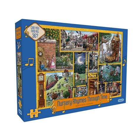 Gibsons Nursery Rhymes Through Time Jigsaw Puzzle 1000 Pieces | Hobbycraft