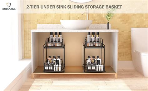 Amazon Nutsaakk Pack Under Sink Organizers And Storage Kitchen