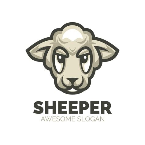 Premium Vector Sheep Simple Logo Design Illustration