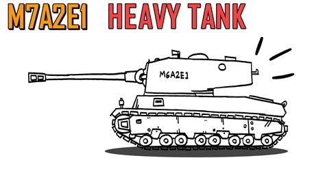 Cara Menggambar Tank M6a2e1 Heavy Tank World Of Tanks Part 2 Youtube