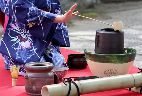 Japanese Green Tea Ceremony Stock Photo - Image of ceremony, dipper ...