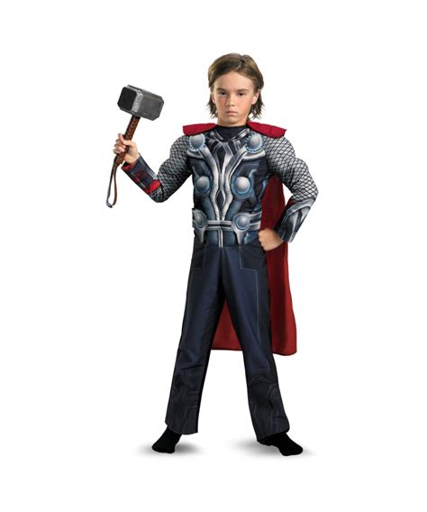 The Avengers Thor Light Up Muscle Kids Captain America Movie Costume