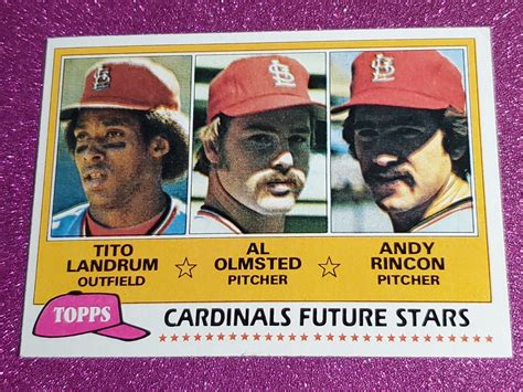 Topps Tito Landrum Al Olmsted Andy Rincon Rc St Louis