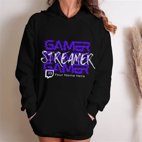 Customized Twitch Streamer Hoodie Twitch Shirt Sold By Swim Bertina