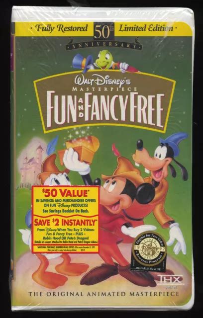 Walt Disney S Fun And Fancy Free Vhs Video Tape Brand New Sealed 1999 £7 91 Picclick Uk