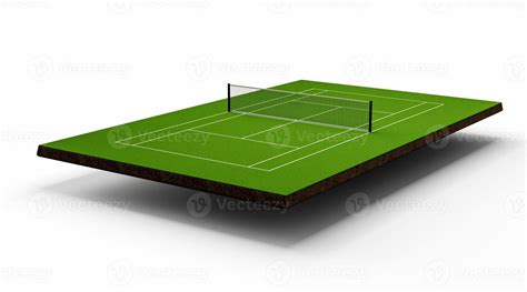 Tennis Court Grass Tennis Court Green Color White Background 3d Illustration 12880665 Stock