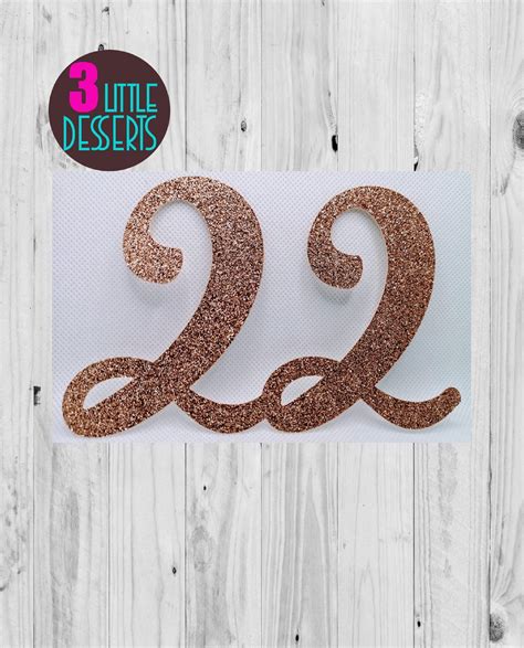 22nd Birthday Cake Topper Cupcake Toppers Premium Etsy