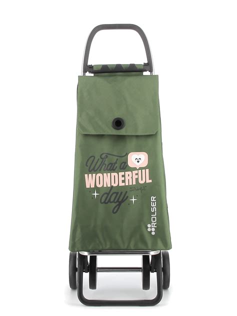 Rolser Akanto Mr Wonderful Wheel Foldable Shopping Trolley Kaki