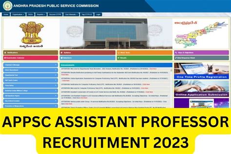 APPSC Assistant Professor Notification 2023 PDF AP Recruitment Apply