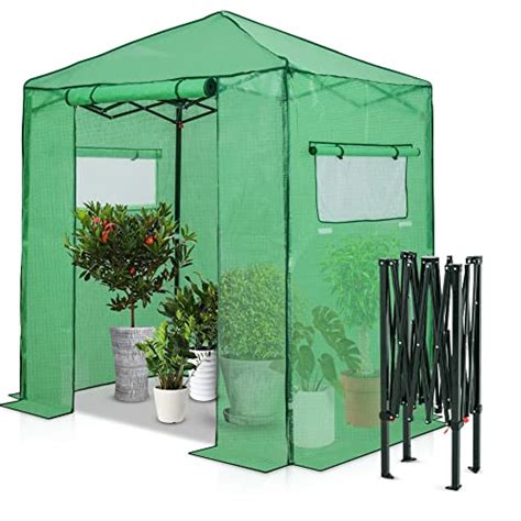 Eagle Peak 6x4 Portable Walk In Greenhouse Pop Up Indoor Outdoor